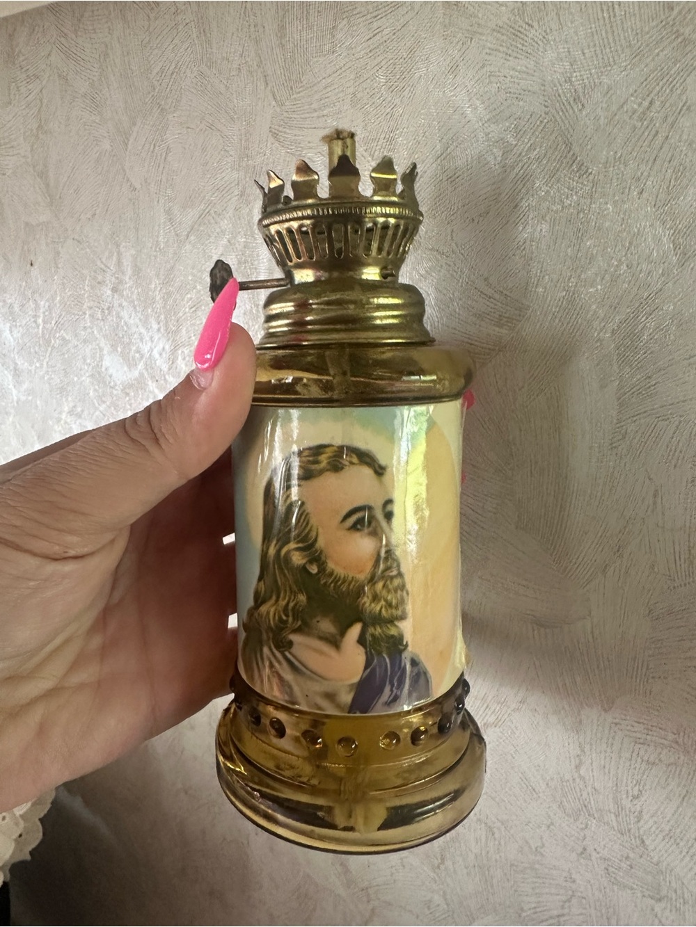 Vtg | Religious Oil Lamp